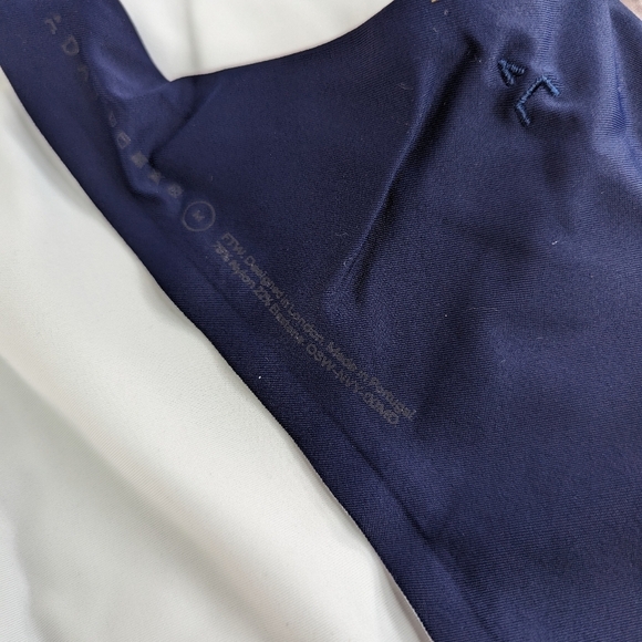 ADAY Swimsuit Women For The Win Reversible Navy White One Piece High Neck - Picture 5 of 14